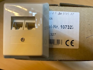 4 x Telefondose Western RJ45, ISDN UAE 8(8), AP, neu
