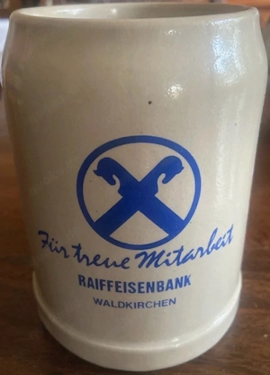 Bierkrug Reiffeisenbank