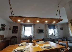 Hängelampe aus kastanienholz Bild 3