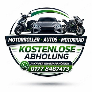 Unfallauto Motorrad beim Abschleppdienst wir holen kostenlos ab