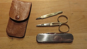 Taschenmesser Nagelset 3 teilig mit Tasche