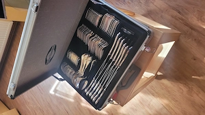 Auerhahn Besteck, versilbert, für 12 Personen im Koffer