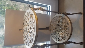 Messing Tisch Pflanzenständer- 2 Stufen 