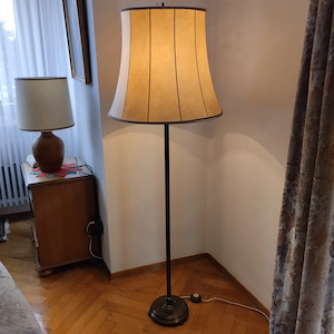 Stehlampe * Lederschirm * Messingfuß