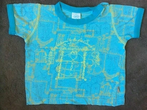 NEUw Baby Jungs oder Mädchen Boy Girl * Unisex Graffiti Kurzarm  T- Shirt "Oilily" Gr. 74 türkis 