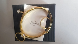 Vergoldeter Schmuck ( Armband +2 Ringen) 