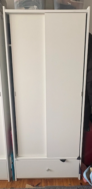 IKEA BRUKSVARA Kleiderschrank weiß mit Schiebetüren