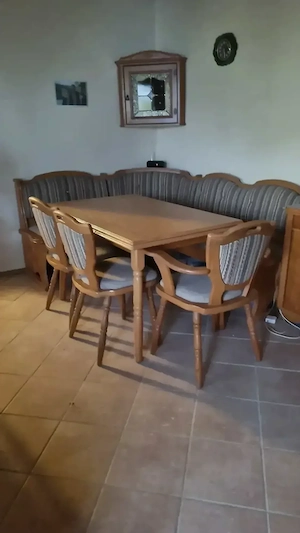 Eckbank, Tisch 3 Stühle 