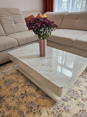Couchtisch modern mit Glasplatte & Schubladen,Sehr guter Zustand Bild 5