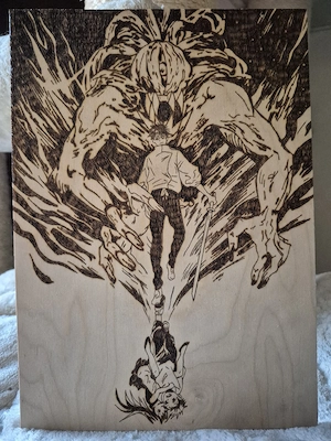 Brandmalerei: Jujutsu Kaisen - Yuta Okkotsu| Merch, Deko, Fanartikel 