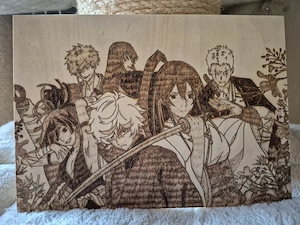 Brandmalerei Hells Paradise Collage | Merch, Deko, Fanartikel 