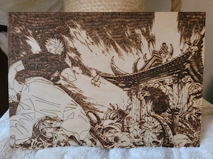 Brandmalerei: Sukuna & Satoru Gojo| Merch, Deko, Fanartikel 