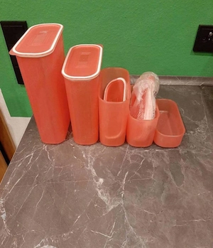 5 Tupperware Dosen in Rot 