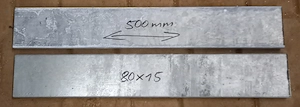 2 Verzinkte Flacheisen 80x15 Länge 500 mm
