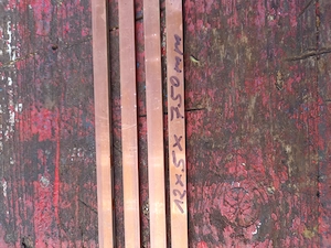 4 Kupfer Leiterschiene 12x5x750 mm