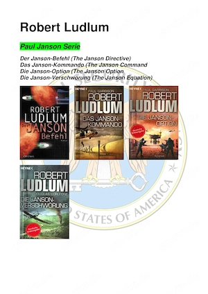 Sammlung 4 Bände Ludlum, Paul Janson Serie (u.a. Der Janson-Befehl )