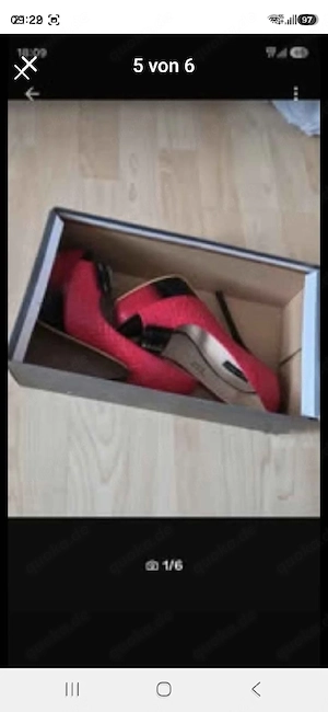 Damen High Heels rot Gr. 38 elegant Absatz Pumps