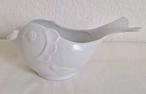 Seltmann Weiden weiß Sauciere Soßenschale Porzellan als Fisch 20c