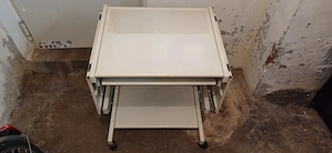 PC Computer Tisch Metall in Farbe Krem   Weiß? Bild 7