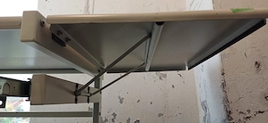PC Computer Tisch Metall in Farbe Krem   Weiß? Bild 6