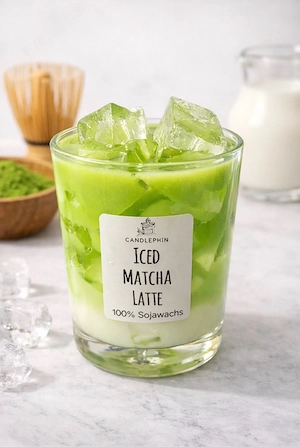 Iced Matcha Latte Kerze