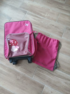 Reisekoffer für Mädchen,  Kinder-Trolley  Koffer + Beutel von LÄSSIG
