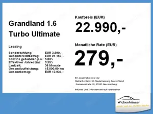 Opel Grandland 1.6 Turbo Ultimate ACC+LED+Navi+SHZ+LM Bild 3
