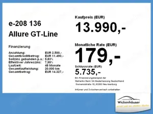 Peugeot e-208 136 Allure GT-Line LED+SHZ+Kamera+PDC Bild 4