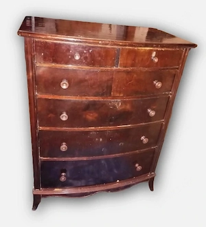 Mid-Century 50er Highboard Kommode Massivholz Schubladen Schrank