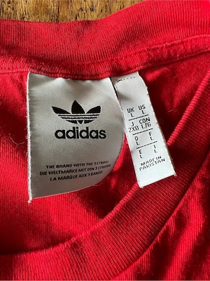 Adidas Shirt Rot L Weißes Brustlogo Bild 2
