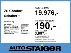 MG ZS Comfort Schalter Neuwagen*Sofort verfügbar*
