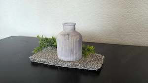Vase kerzenhalter weiß lila