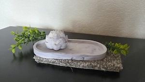 Tablet mit Seerose weiß lila 