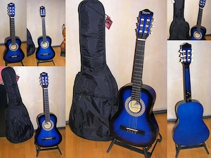 Verkaufe schöne blaue dreiviertel Kinder Konzertgitarre Nylonsaiten Gitarre* klassische Gitarre