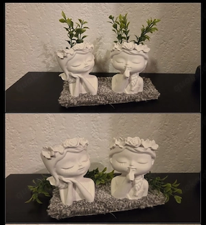 Mädchen Figuren Blumentropf