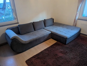 Modernes Ecksofa in Anthrazit Grau   mit Schlaffunktion & Bettkasten