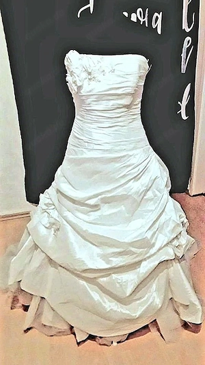 Brautkleid von San Patrick in IVORY, Gr. M mit Schleppe