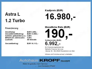 Opel Astra L 1.2 Turbo Elegance LED+Navi+2xKlima+Kam. Bild 4
