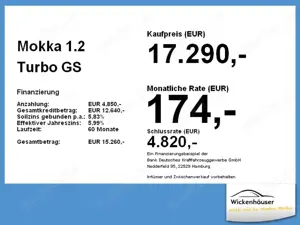 Opel Mokka 1.2 Turbo GS Line ACC+Navi+SHZ+Kamera Bild 4