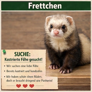 Frettchen Fähe gesucht 