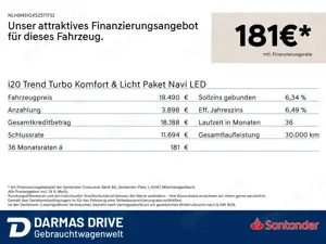 Hyundai i20 i20 Trend Turbo Komfort  Licht Paket Navi LED Bild 2