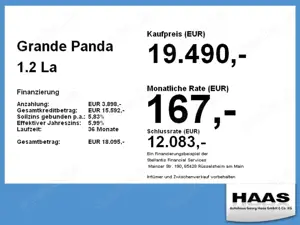 Fiat Grande Panda 1.2 La Prima Vollausstattung