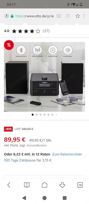 Bluetooth an Zum Hammapreis 