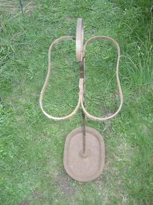 Schirmständer Eisen Gehstockhalter Jugendstil Gussschale Handarbeit Bild 3