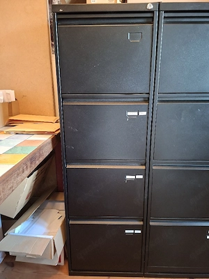 Hängeregisterschrank   Metall, Schwarz, gebraucht