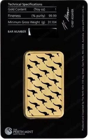 The Perth Mint Goldbarren 31,1g im Blister