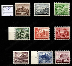 Briefmarken Deutsches Reich - MiNr. 730-738