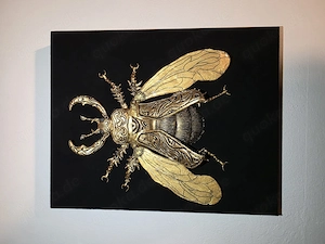 Gemälde, 3D'-Modellation, Hirschkäfer