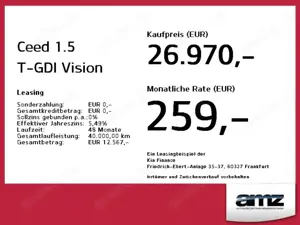 Kia Ceed / cee'd Ceed 1.5 T-GDI Vision Sitzheizung*Rückfahrkamera Bild 4