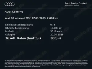 Audi Q2 Advanced 35 TFSI S tr. AHK MATRIX RFK VIRTUAL Bild 2